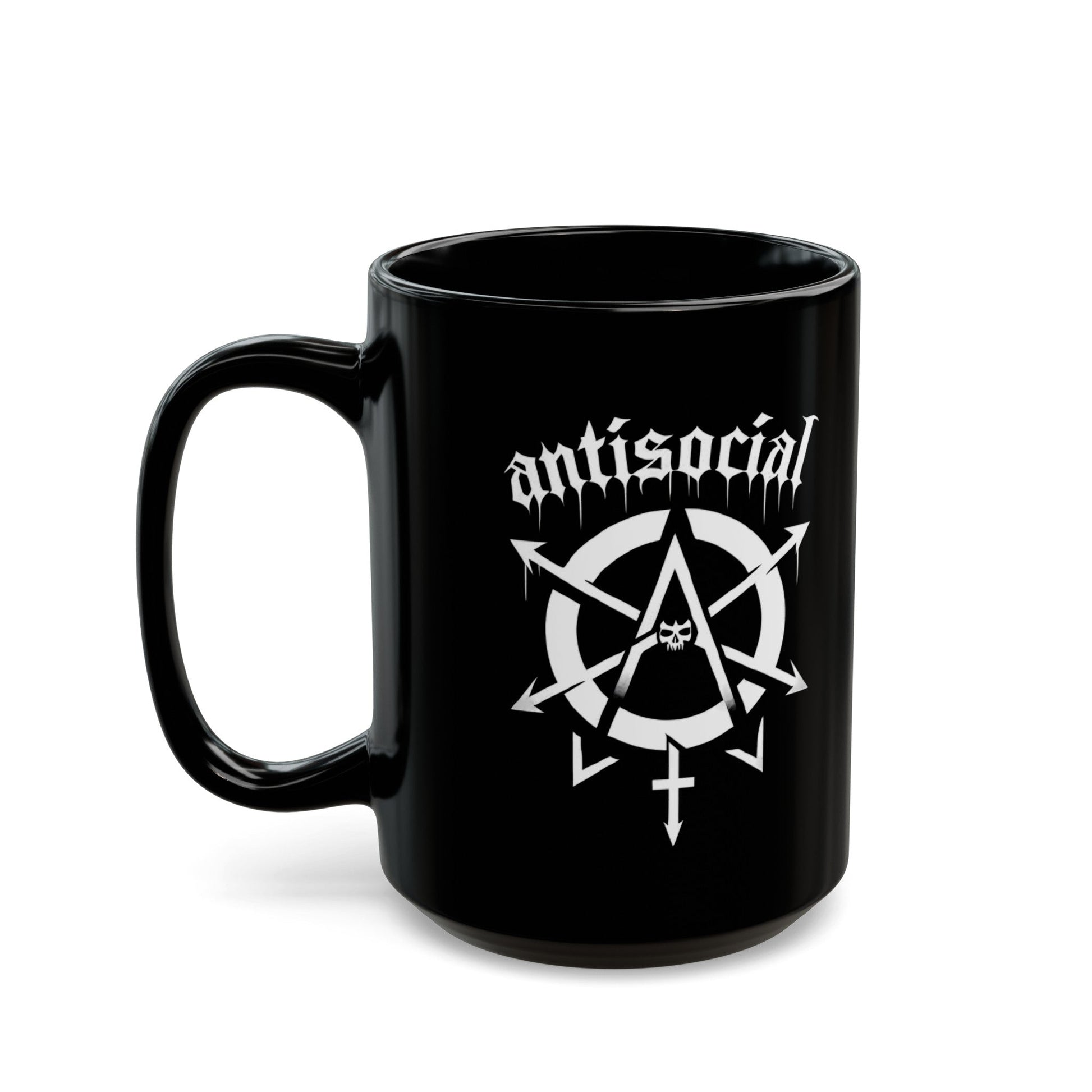 Antisocial Black MugMugVTZdesigns11oz11ozanti socialBack - to - School