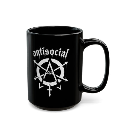 Antisocial Black MugMugVTZdesigns15oz11ozanti socialBack - to - School