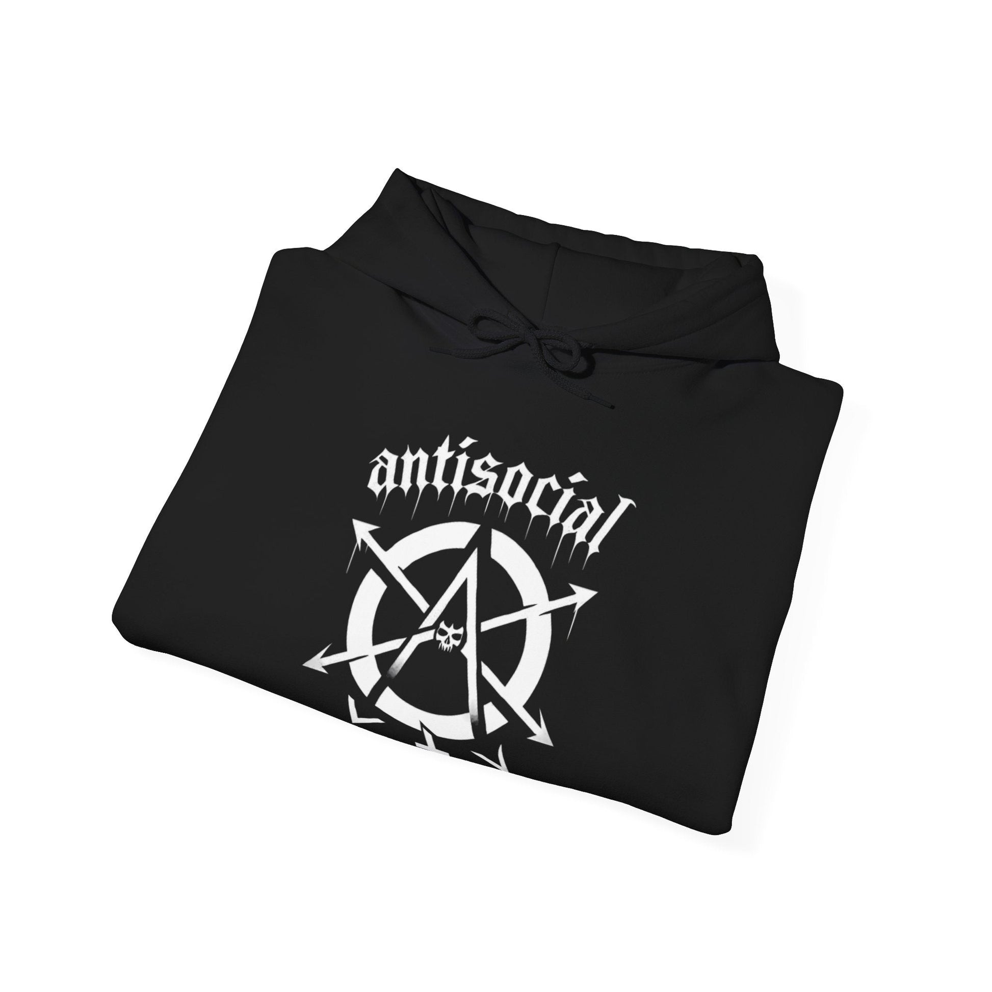 Antisocial HoodieHoodieVTZdesignsBlackSanti socialclothingdark