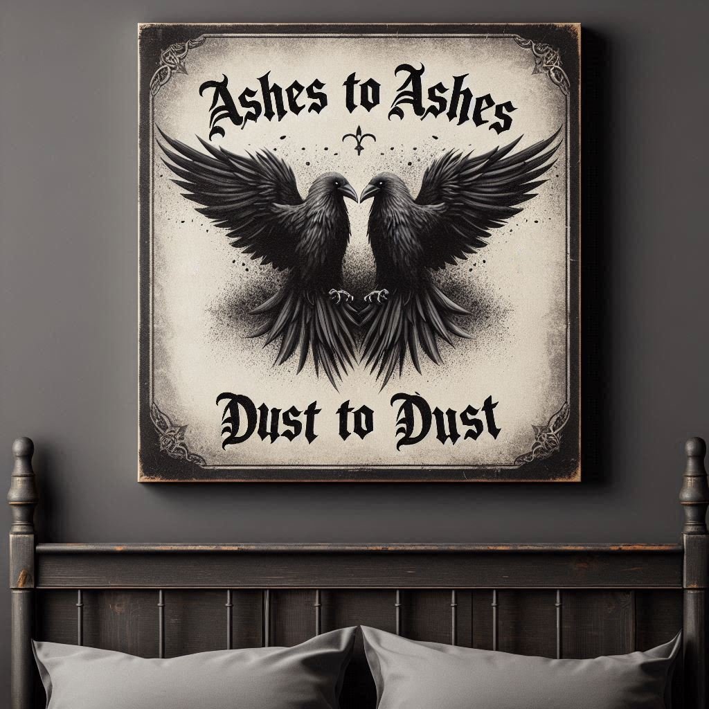 Ashes to Ashes Dust to Dust Canvas Gallery WrapCanvasVTZdesigns12″ x 12″1.25"artArt & Wall Decorbaroque