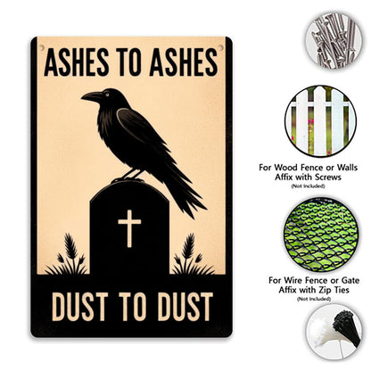 Ashes To Ashes Dust To Dust SignVTZdesignsWhite12x16inchaluminumArt & Wall Decorgothic wall decor