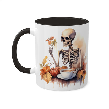 Autumn Skeleton Colorful Mug 11ozMugVTZdesigns11ozOrange11 ozaccent mugblack