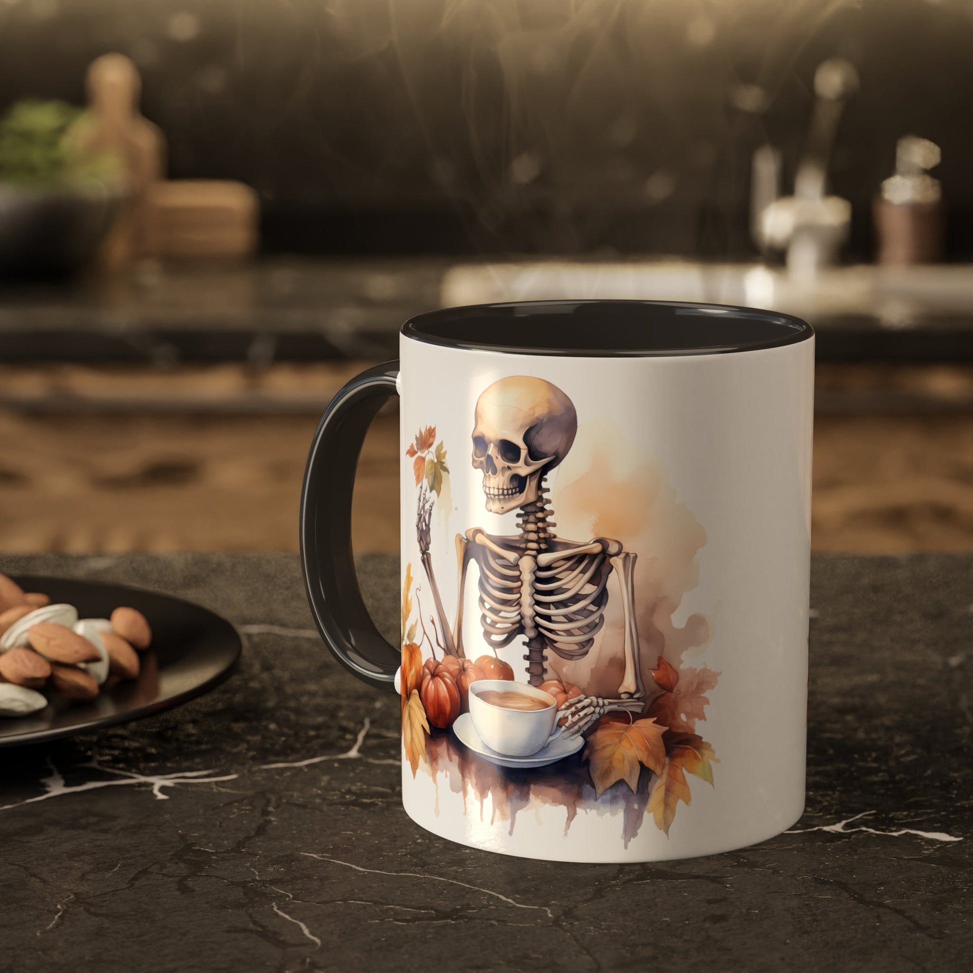 Autumn Skeleton Colorful Mug 11ozMugVTZdesigns11ozOrange11 ozaccent mugblack