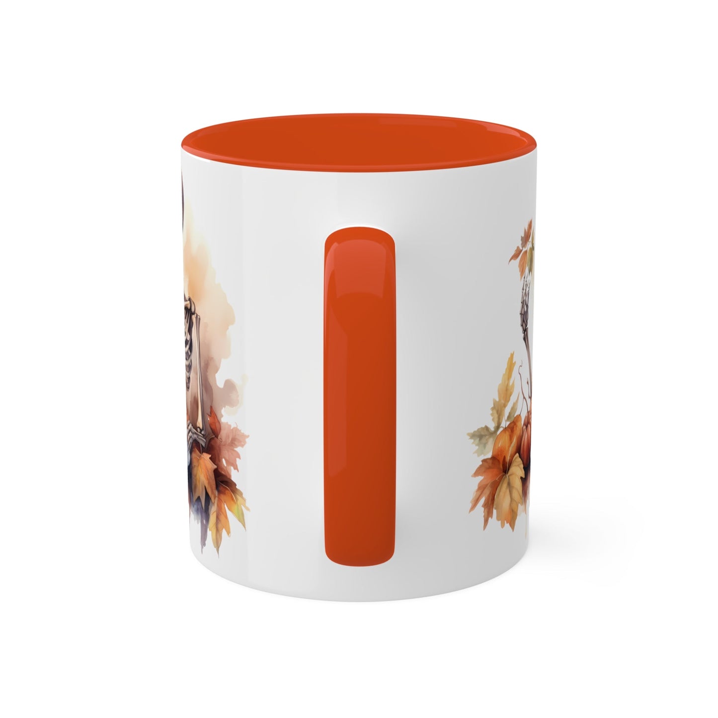 Autumn Skeleton Colorful Mug 11ozMugVTZdesigns11ozOrange11 ozaccent mugblack