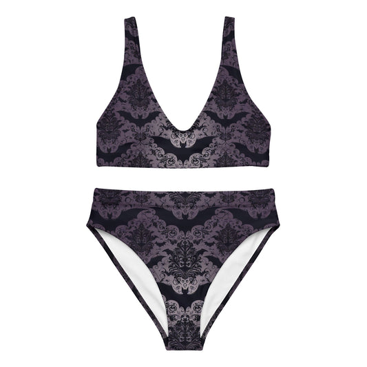 Baroque Bats High - waisted BikiniVTZdesignsXSbaroquebatsblack