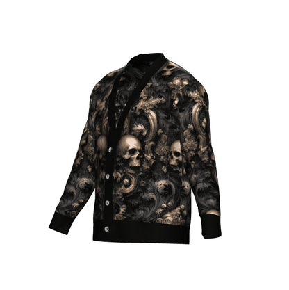 Baroque Skulls Button Down Knit CardiganSweatshirtVTZdesignsXSbaroquecardiganclothes