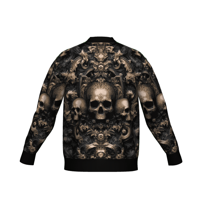 Baroque Skulls Button Down Knit CardiganSweatshirtVTZdesignsXSbaroquecardiganclothes