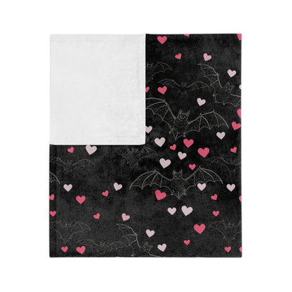 Bats and Hearts Throw BlanketHome DecorVTZdesigns80" × 60"batbatsBed