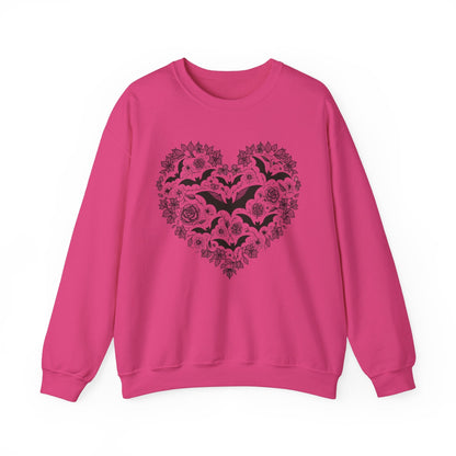 Bats and Roses Pullover Crewneck SweatshirtSweatshirtVTZdesignsSHeliconiaclothingCrew neckDTG