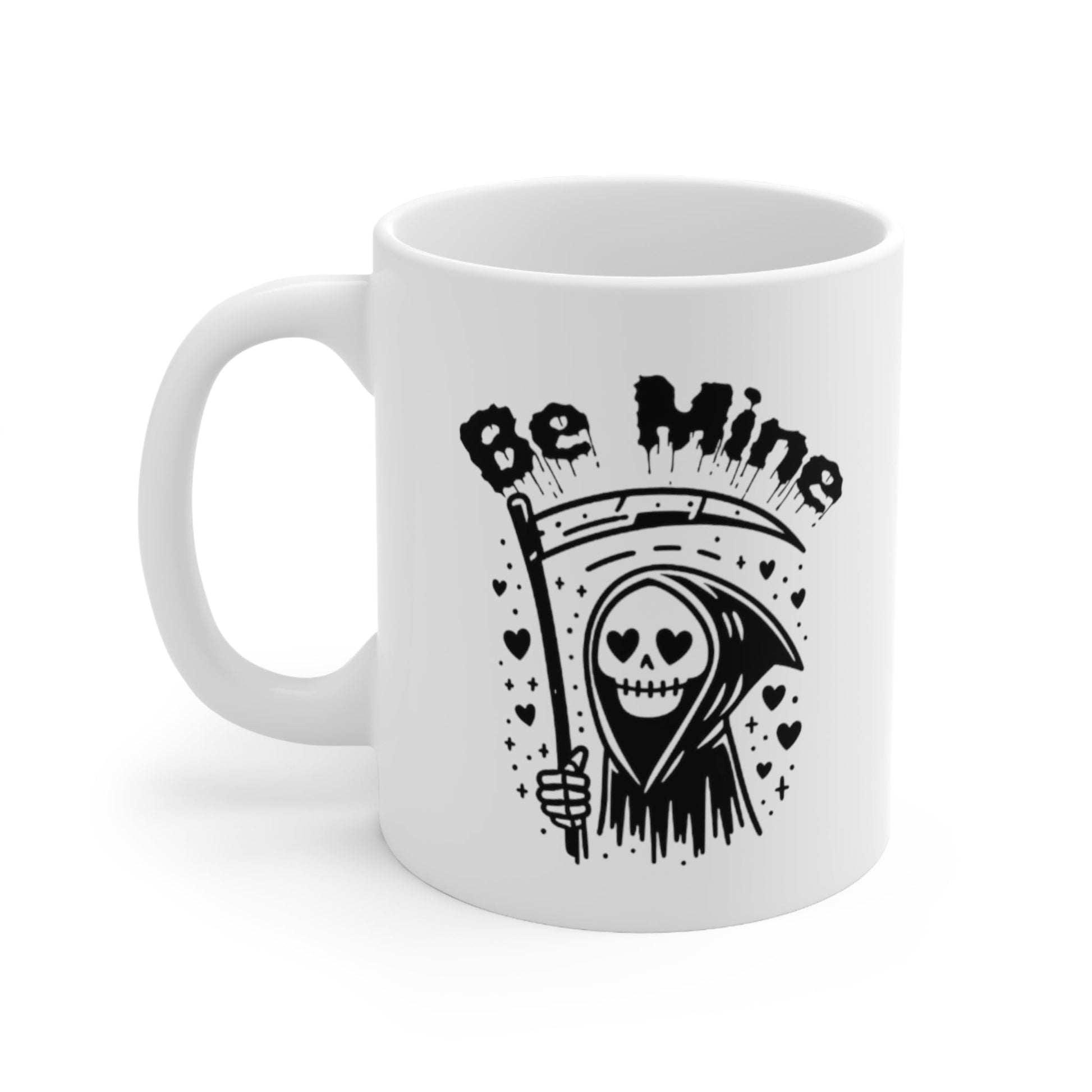 Be Mine Grim Reaper Ceramic Coffee MugMugVTZdesigns11oz11ozCoffee Mugscreepy