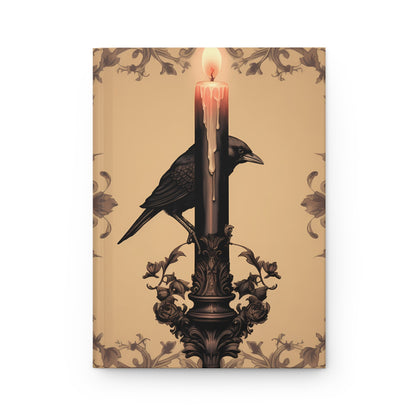 Black Beige Baroque Style Crow Behind Tapered Candle Hardcover JournalPaper productsVTZdesignsJournalantiquebaroquecandle