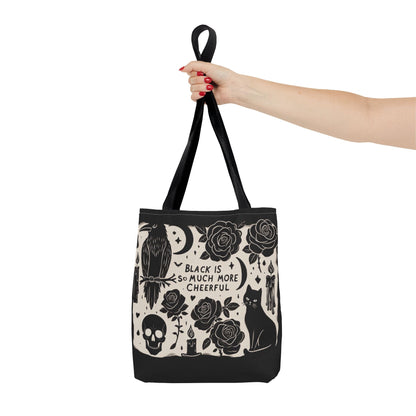 Black Is So Much More Cheerful Tote BagBagsVTZdesigns18" × 18''BeigeAccessoriesAll Over PrintAssembled in the USA