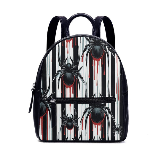 Bloody Stripes and Spiders Mini BackpackbackpackVTZdesignsOne Sizeaccessoriesbackbackgoth