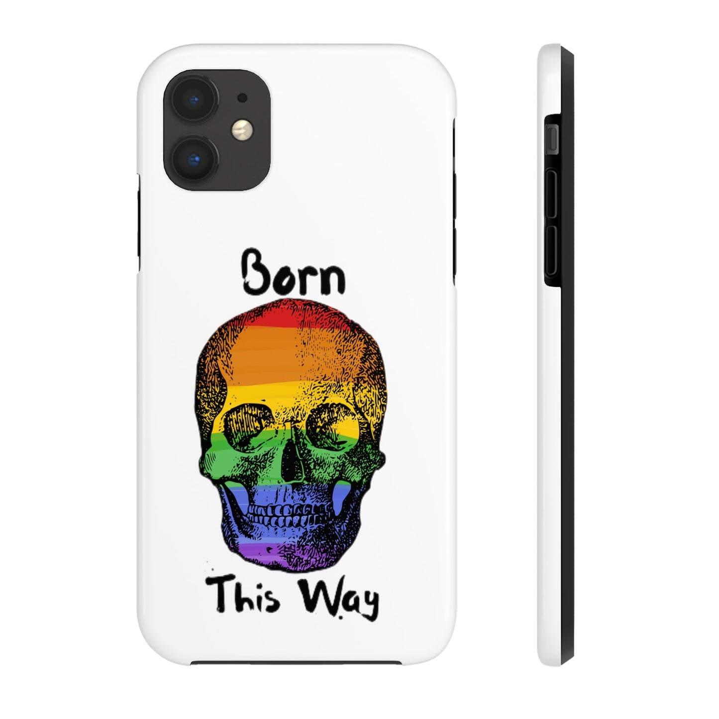Born This Way Skeleton Pride Tough Phone Cases for iPhone 7, 8, X, 11, 12, 13, 14 and morePhone CaseVTZdesignsiPhone XSAccessoriesGlossyiPhone Cases