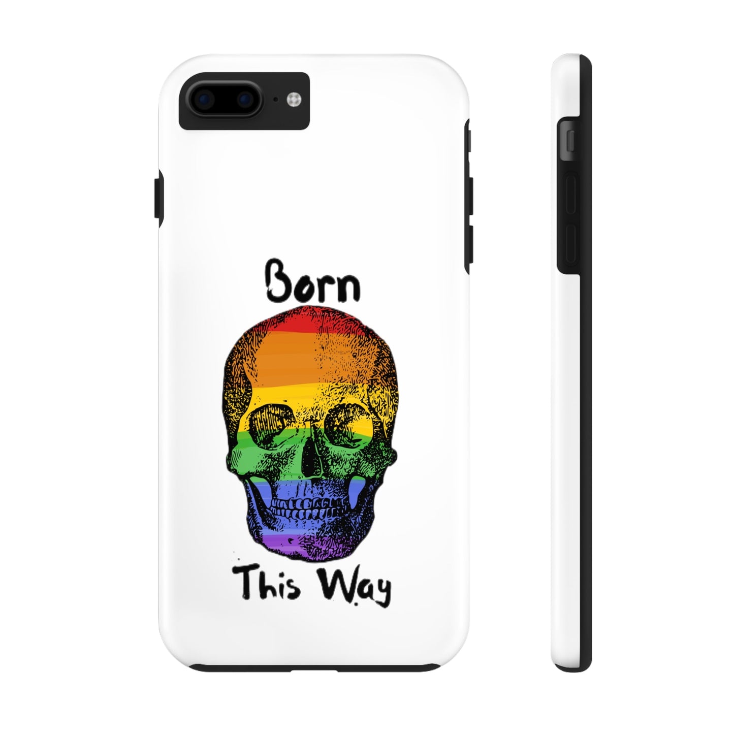 Born This Way Skeleton Pride Tough Phone Cases for iPhone 7, 8, X, 11, 12, 13, 14 and morePhone CaseVTZdesignsiPhone XSAccessoriesGlossyiPhone Cases