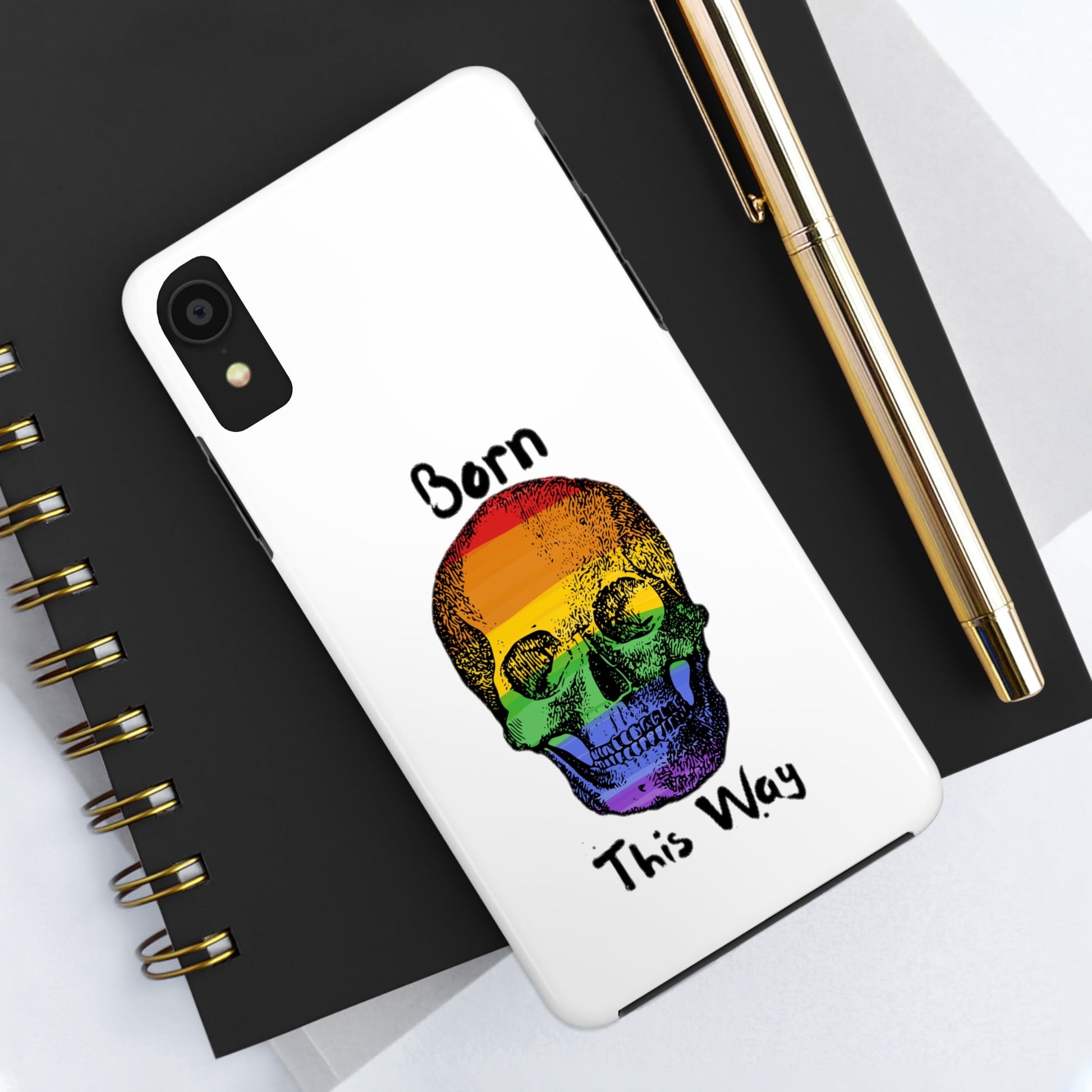 Born This Way Skeleton Pride Tough Phone Cases for iPhone 7, 8, X, 11, 12, 13, 14 and morePhone CaseVTZdesignsiPhone XRAccessoriesGlossyiPhone Cases