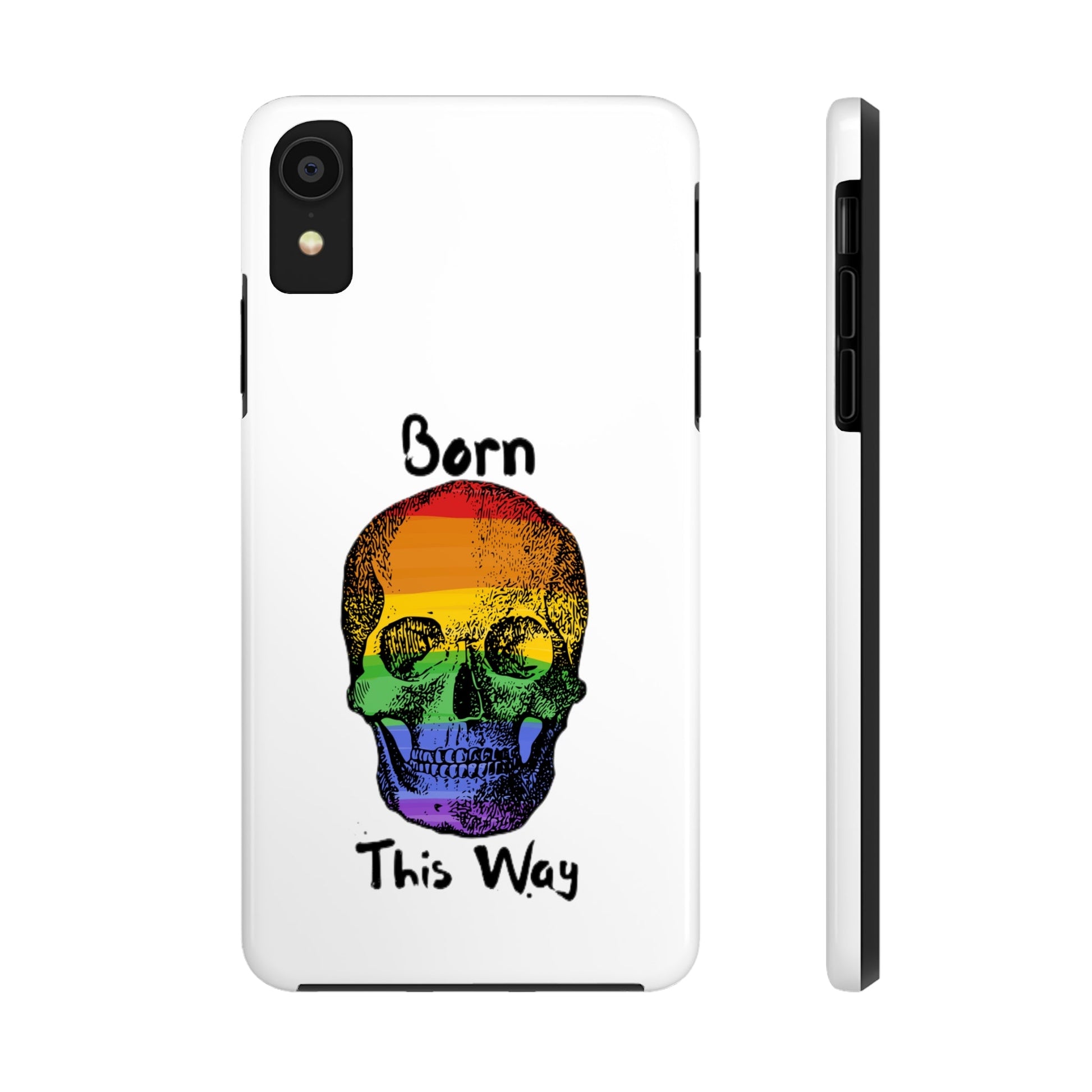 Born This Way Skeleton Pride Tough Phone Cases for iPhone 7, 8, X, 11, 12, 13, 14 and morePhone CaseVTZdesignsiPhone XSAccessoriesGlossyiPhone Cases