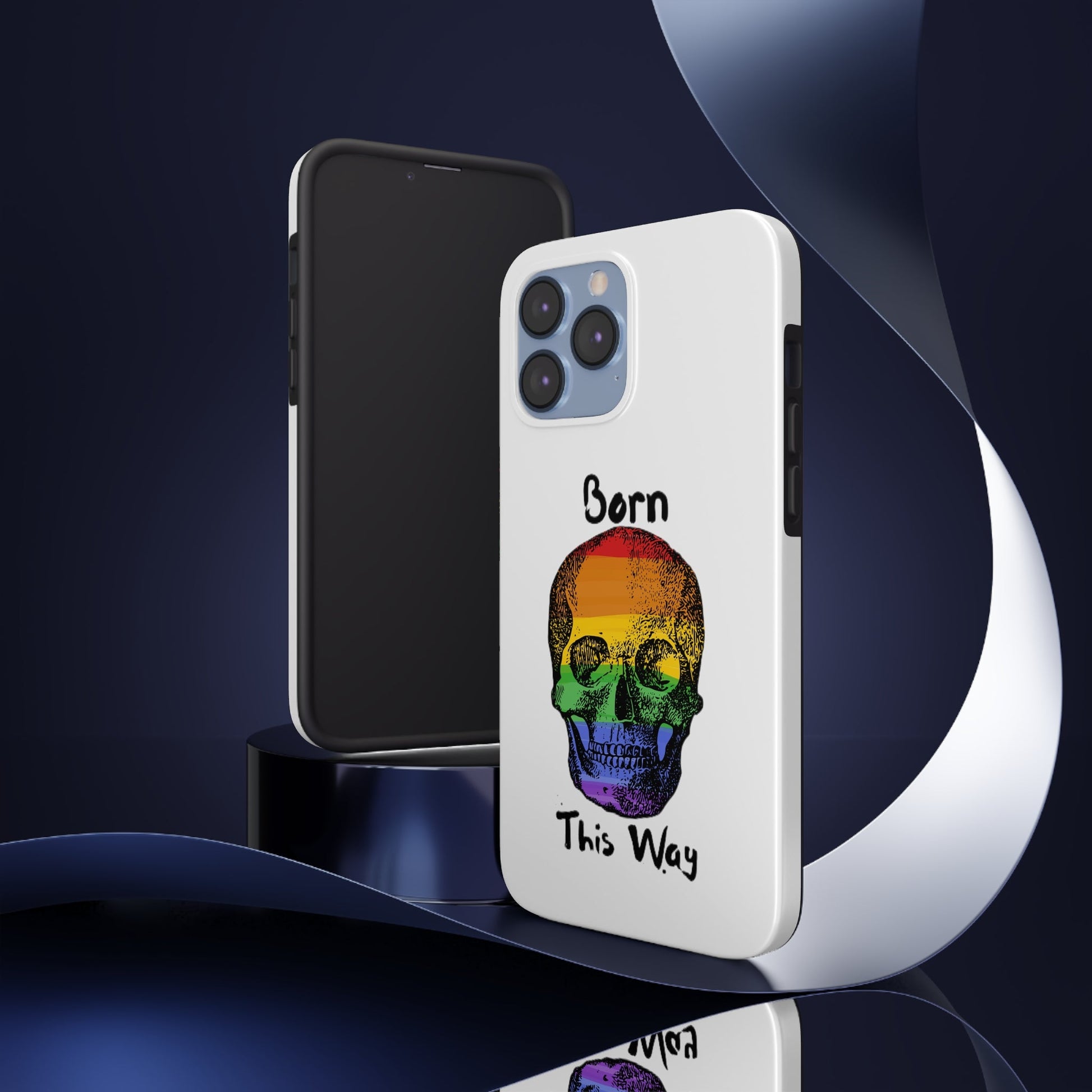 Born This Way Skeleton Pride Tough Phone Cases for iPhone 7, 8, X, 11, 12, 13, 14 and morePhone CaseVTZdesignsiPhone 13 Pro MaxAccessoriesGlossyiPhone Cases
