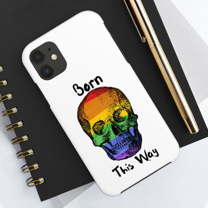 Born This Way Skeleton Pride Tough Phone Cases for iPhone 7, 8, X, 11, 12, 13, 14 and morePhone CaseVTZdesignsiPhone 11AccessoriesGlossyiPhone Cases