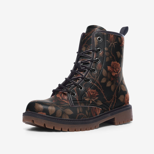 Roses and Vines Combat Boots