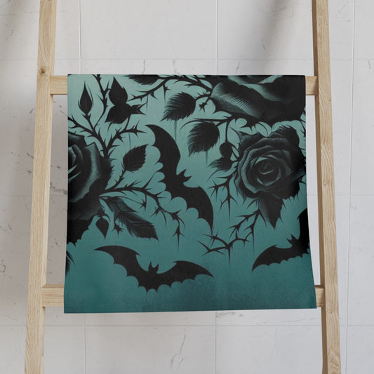 Bats and Roses Hand Towel