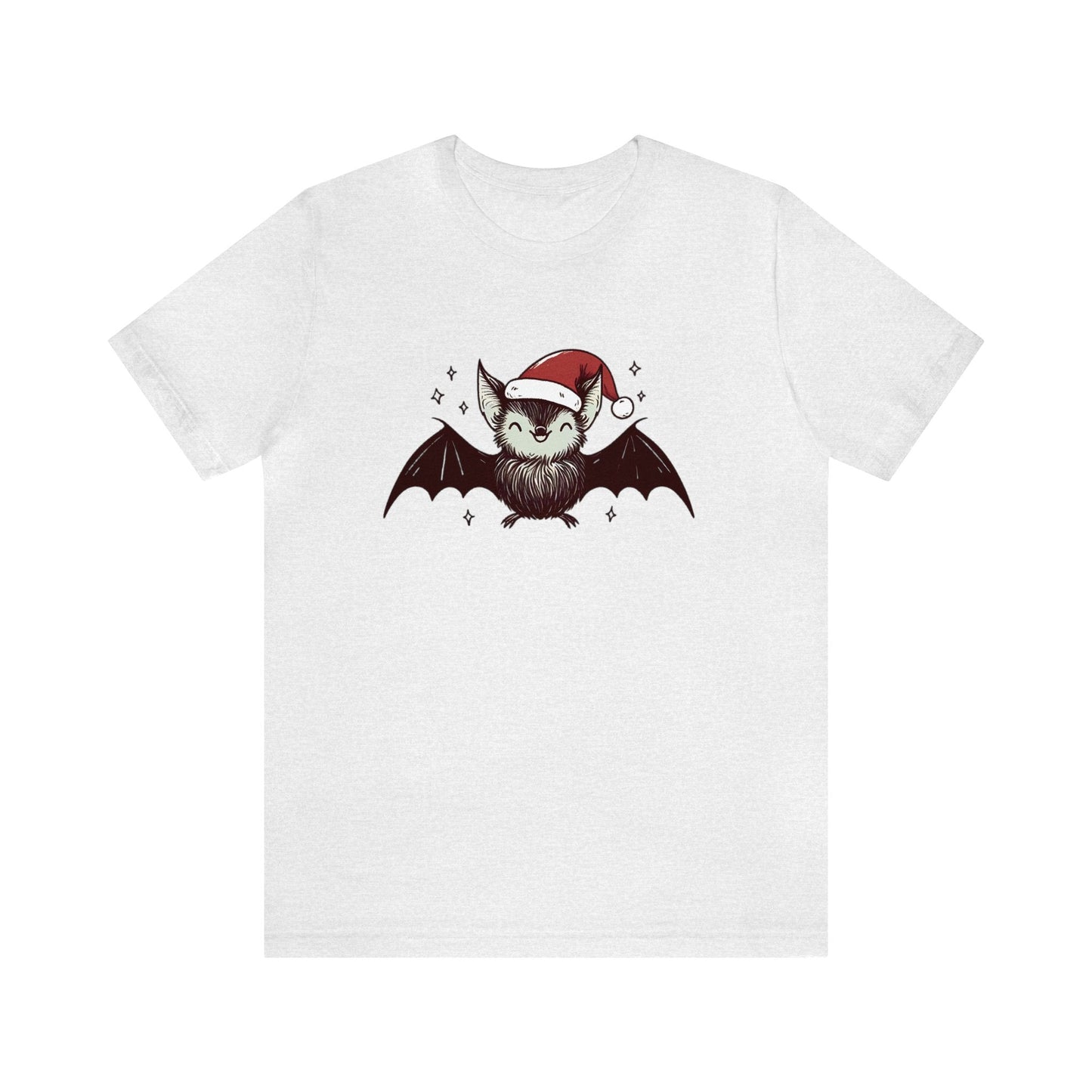 Christmas Bat Short Sleeve Tee ShirtT - ShirtVTZdesignsAshXSbatschristmasclothing