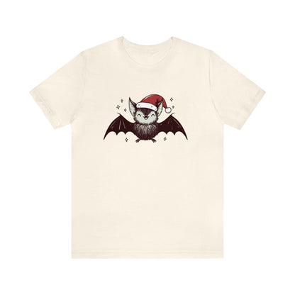 Christmas Bat Short Sleeve Tee ShirtT - ShirtVTZdesignsNaturalXSbatschristmasclothing