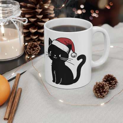 Christmas Cat Ceramic Mug 11ozMugVTZdesigns11oz11ozblack catcat lover