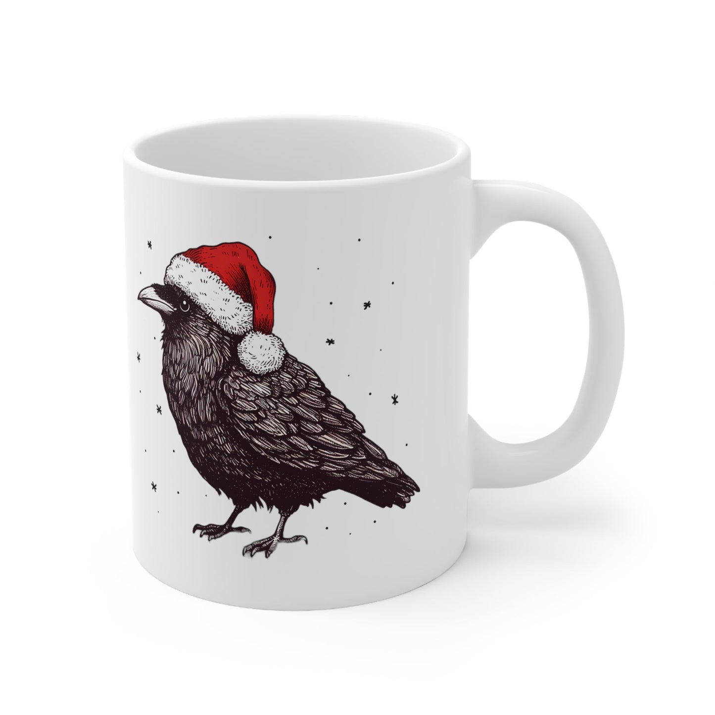 Christmas Raven Ceramic Mug 11ozMugVTZdesigns11oz11ozchristmasCoffee Mugs