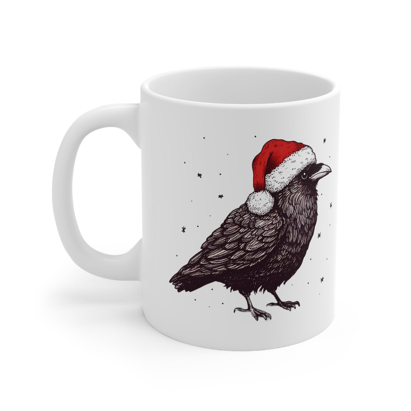 Christmas Raven Ceramic Mug 11ozMugVTZdesigns11oz11ozchristmasCoffee Mugs