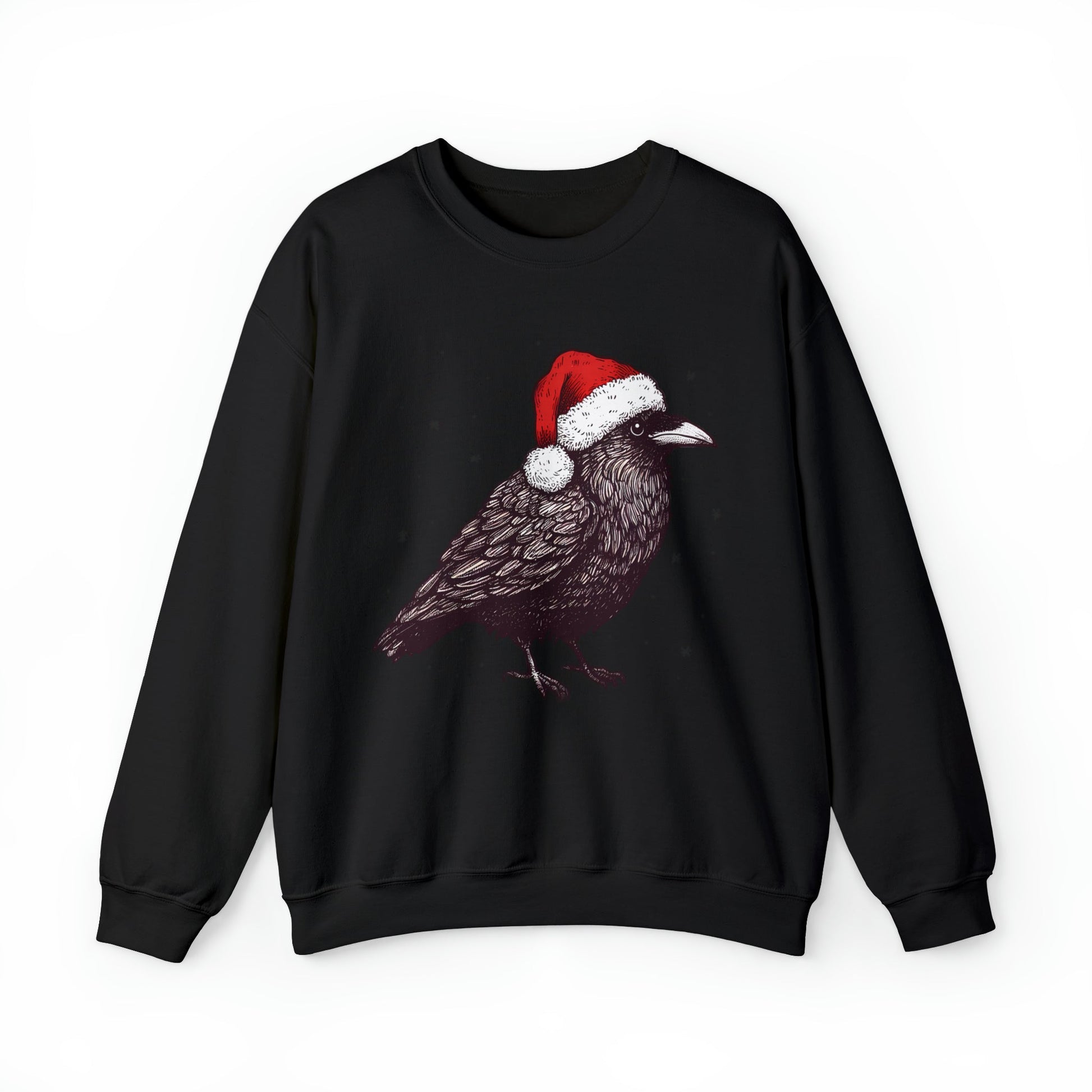 Christmas Raven Crewneck Pullover SweatshirtSweatshirtVTZdesignsSBlackchristmasclothingCrew neck