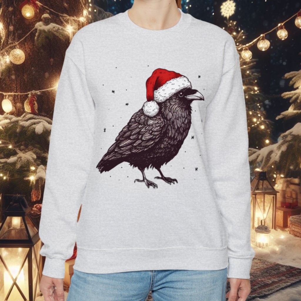 Christmas Raven Crewneck Pullover SweatshirtSweatshirtVTZdesignsSAshchristmasclothingCrew neck