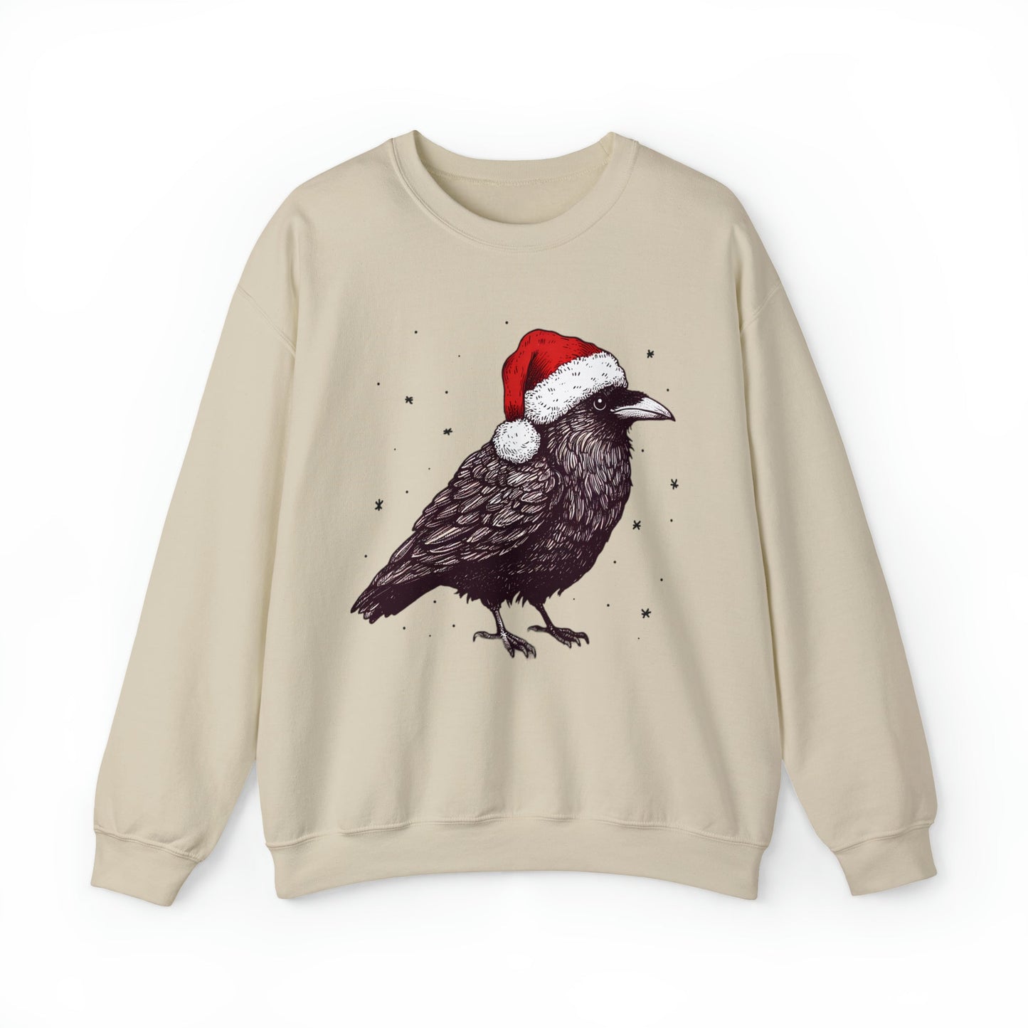 Christmas Raven Crewneck Pullover SweatshirtSweatshirtVTZdesignsSSandchristmasclothingCrew neck