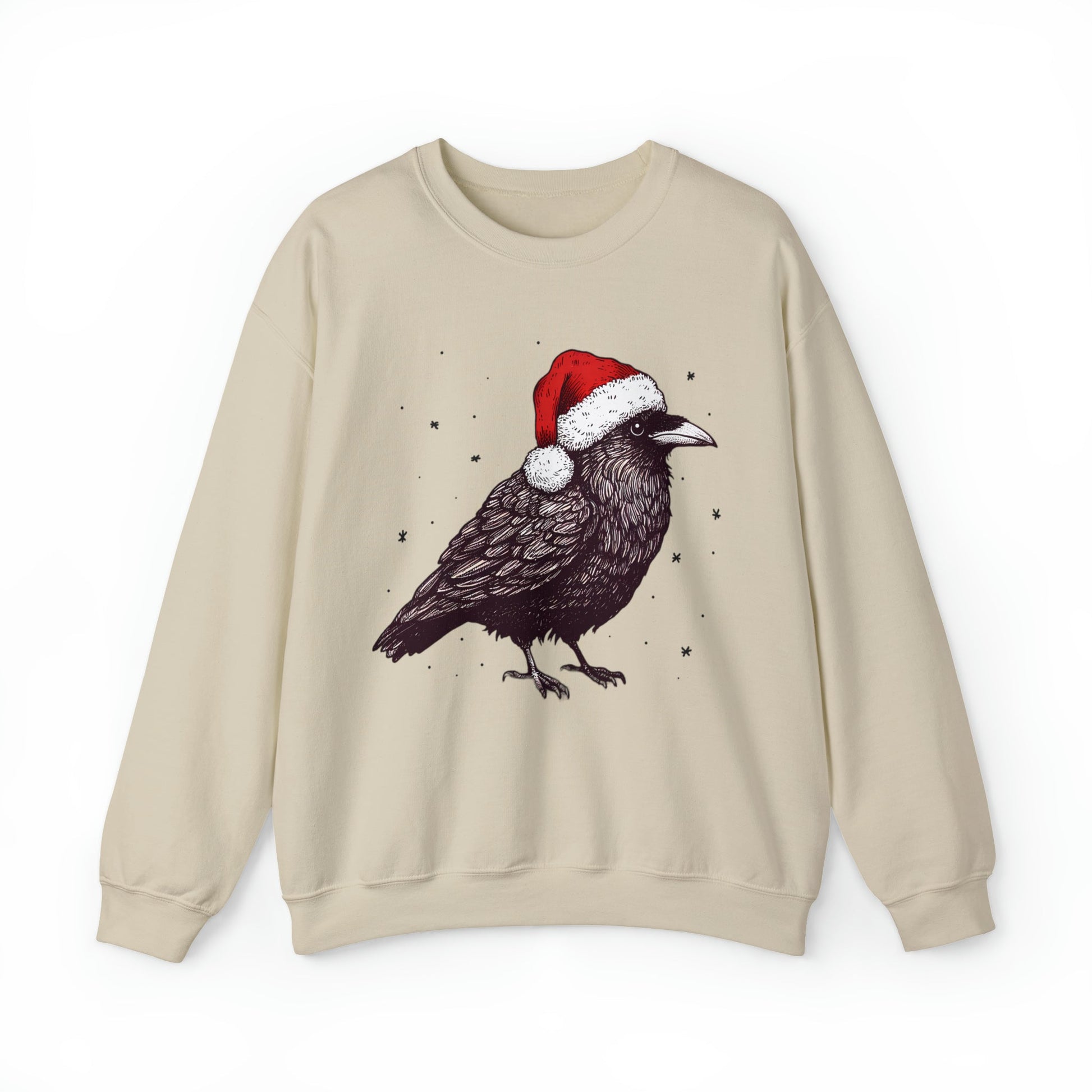 Christmas Raven Crewneck Pullover SweatshirtSweatshirtVTZdesignsSSandchristmasclothingCrew neck