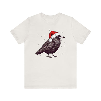 Christmas Raven Short Sleeve Tee ShirtT - ShirtVTZdesignsVintage WhiteXSchristmasclothingCotton