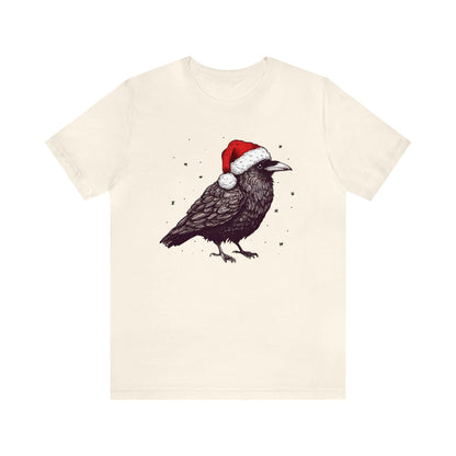 Christmas Raven Short Sleeve Tee ShirtT - ShirtVTZdesignsNaturalXSchristmasclothingCotton