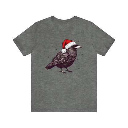 Christmas Raven Short Sleeve Tee ShirtT - ShirtVTZdesignsDeep HeatherXSchristmasclothingCotton