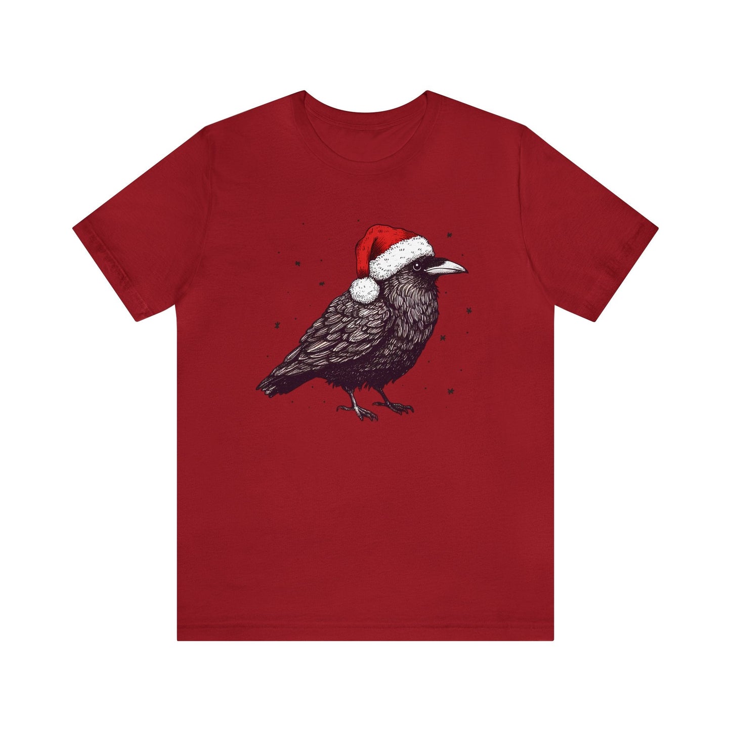 Christmas Raven Short Sleeve Tee ShirtT - ShirtVTZdesignsCanvas RedXSchristmasclothingCotton