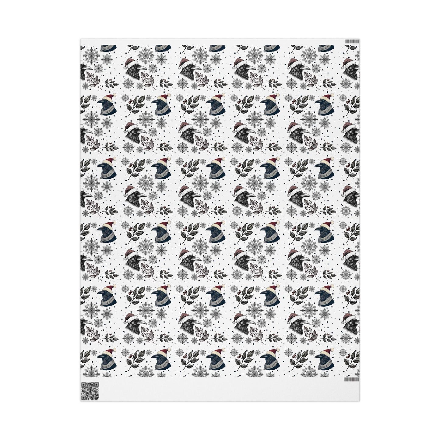 Christmas Ravens and Snowflakes Wrapping PaperHome DecorVTZdesigns30" x 180"MatteChristmascreepmascrow