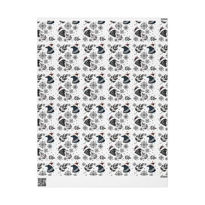 Christmas Ravens and Snowflakes Wrapping PaperHome DecorVTZdesigns30" x 180"MatteChristmascreepmascrow