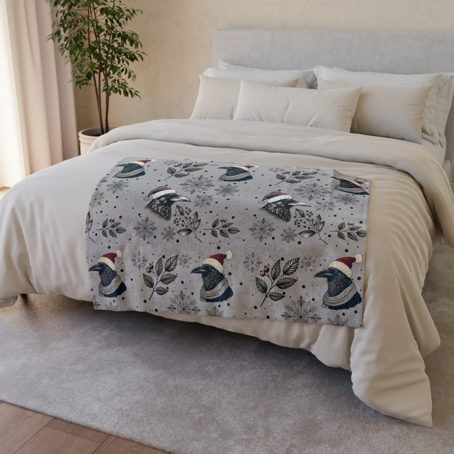 Christmas Ravens BlanketHome DecorVTZdesigns30'' × 40''BedBeddingblanket