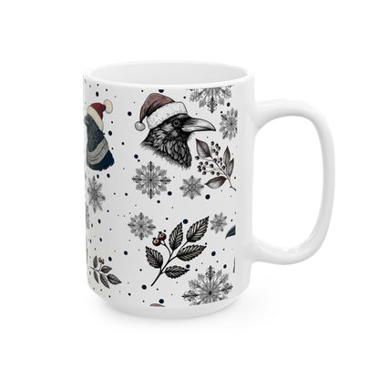 Christmas Ravens Coffee MugMugVTZdesigns15oz11oz15 oz15oz