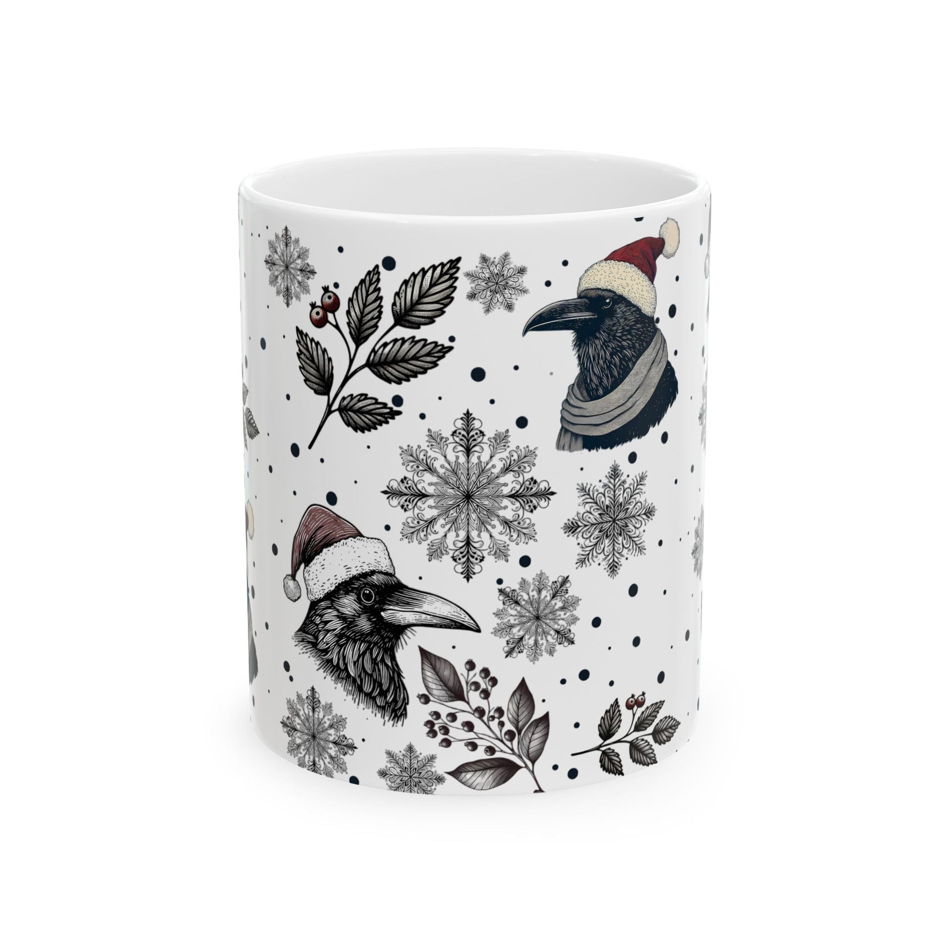 Christmas Ravens Coffee MugMugVTZdesigns15oz11oz15 oz15oz