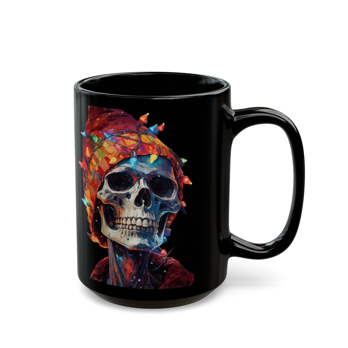 Christmas Skeleton Black MugMugVTZdesigns15oz11ozBack - to - SchoolBlack base