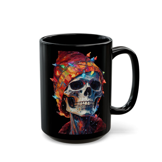 Christmas Skeleton Black MugMugVTZdesigns15oz11ozBack - to - SchoolBlack base