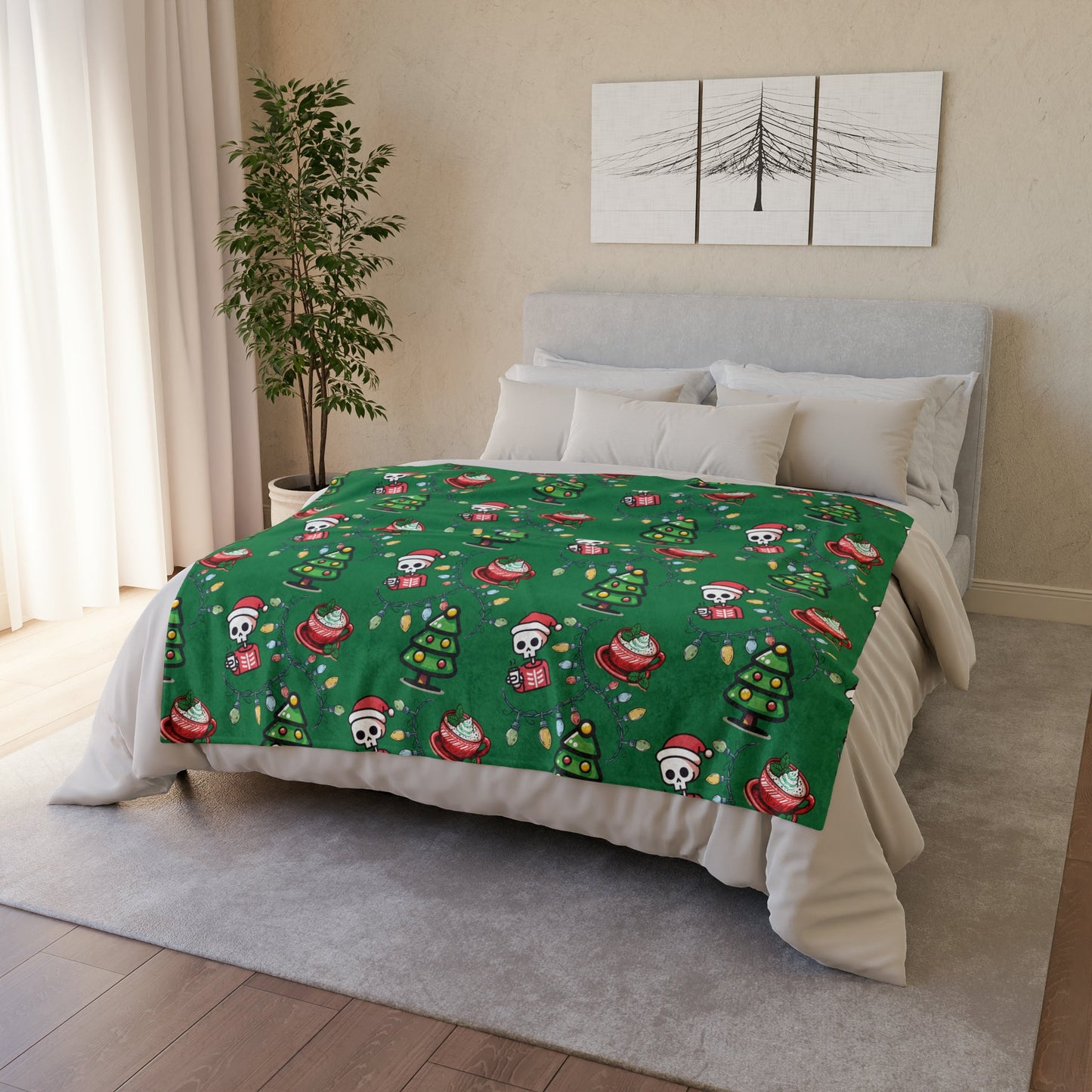 Christmas Skeleton Coffee BlanketHome DecorVTZdesigns50" × 60"BedBeddingBlankets