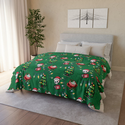 Christmas Skeleton Coffee BlanketHome DecorVTZdesigns60" × 80"BedBeddingBlankets