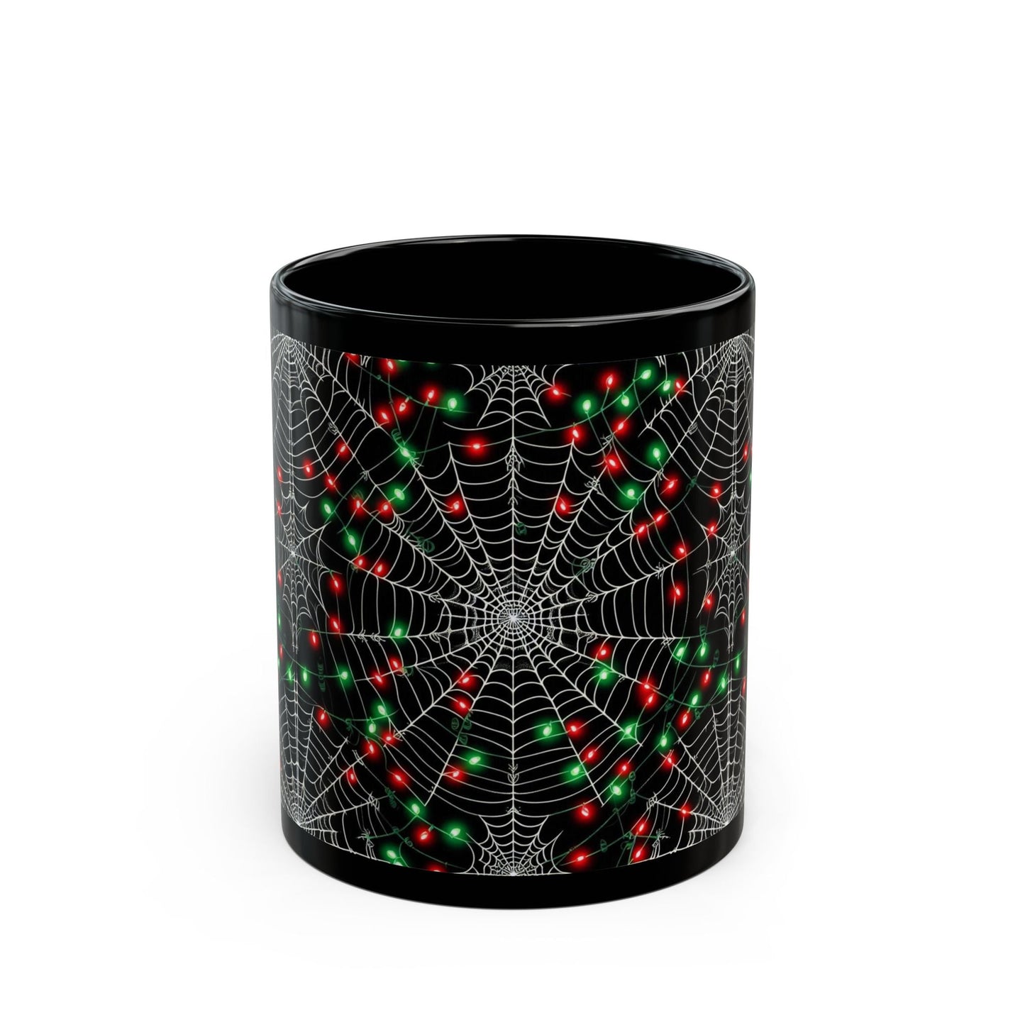 Christmas Spiderwebs Black MugMugVTZdesigns11oz11ozBack - to - SchoolBlack base