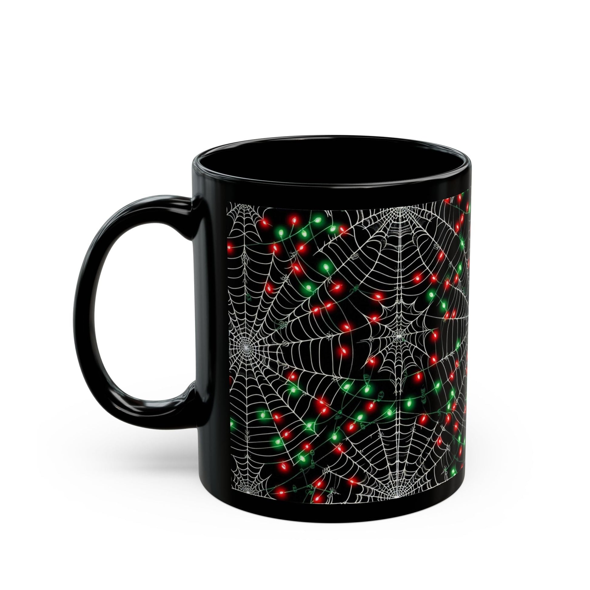 Christmas Spiderwebs Black MugMugVTZdesigns15oz11ozBack - to - SchoolBlack base