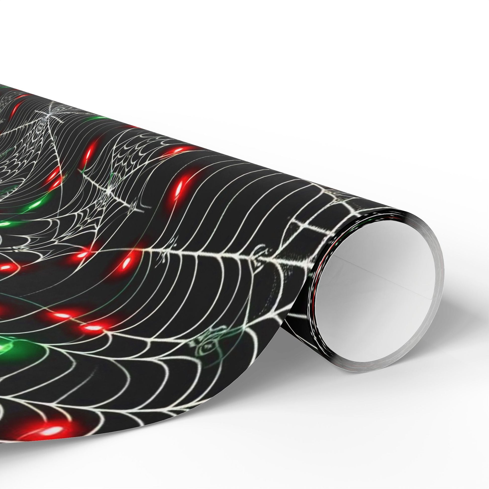 Christmas Spiderwebs Wrapping PaperHome DecorVTZdesigns30" x 180"MatteblackChristmaschristmas lights